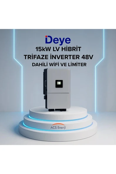 DEYE 15KW ON-GRİD TRİFAZE HİBRİT 48V İNVERTER ürün görseli 1