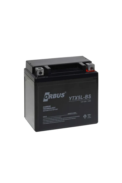 ORBUS YTX5L-BS MOTOSİKLET AKÜSÜ ürün görseli 1
