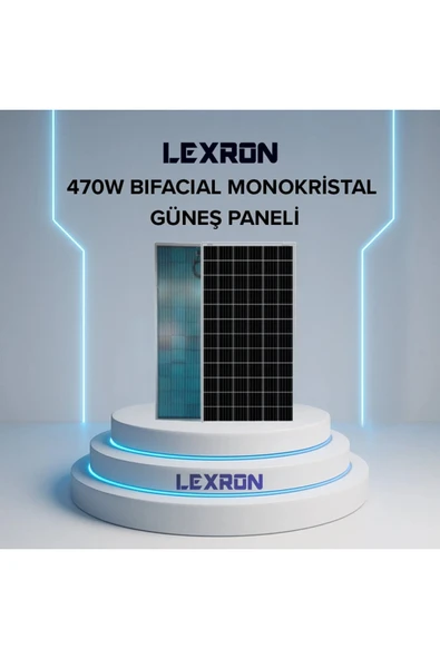 Lexron 450W BIFACIAL 78 CELL 16BB HALF-CUT TOPCON GÜNEŞ PANELİ ürün görseli 1