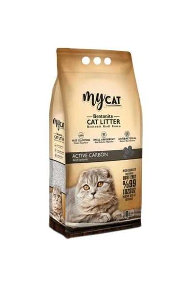 My Cat Mycat (10 Lt) Bentonit Kedi Kumu Aktif Carbon ( Kalın Tane ) ürün görseli 1