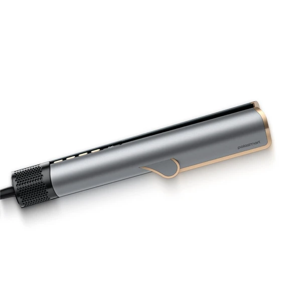Polosmart PSC102 Dijital Ekranlı 2 Kademeli Negatif İyon Hava Üflemeli Saç Düzleştirici 1200W Gri ürün görseli 1