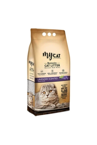 My Cat Mycat (10 Lt) Bentonit Kedi Kumu Lavanta Kokulu ( Ince Tane ). ürün görseli 1