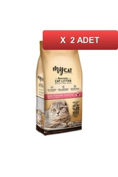 My Cat Mycat Bebek Pudralı Bentonit Kedi Kumu Ince Taneli 10 Lt (2 Adet) ürün görseli 1