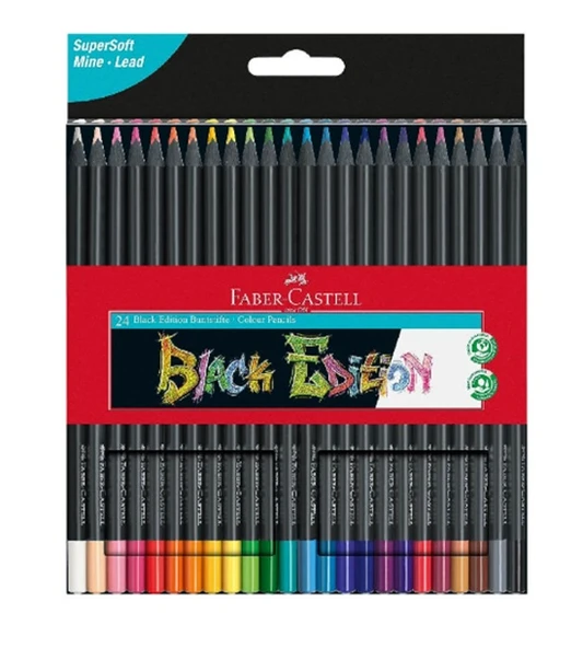 Faber Castell Black Edition Kuru Boya 24Lü ürün görseli 1