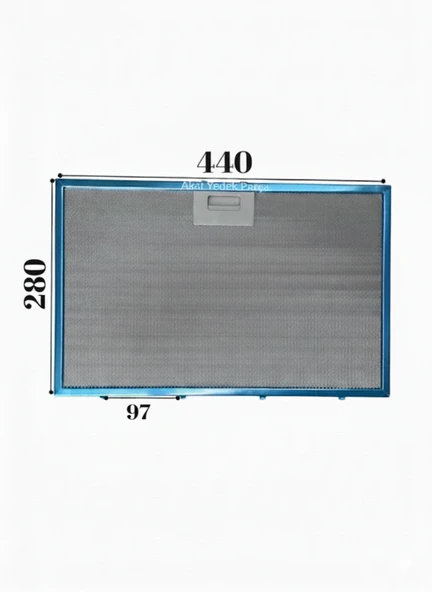 Bütün Markalar İle Uyumlu Universal Davlumbaz Filtresi 44X28 CM Arka Aralık 10 CM Filtresi ürün görseli 1