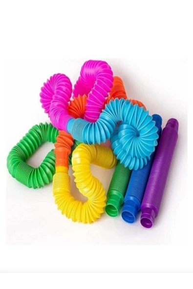 KAYAX Pop Tubes Katlanır Boru Oyuncak 5 Renkli Set - Resim 2