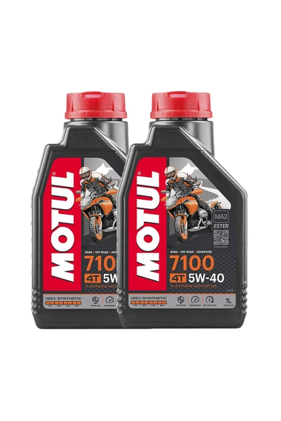 Motul 7100 4t 10w40 1 Litre - %100 Sentetik – 2 ADET ürün görseli 1
