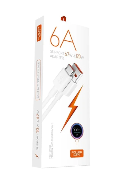 LEBRON M6 Type-C to Usb-A PD 67W 6A Şarj Ve Veri Aktarım Kablosu ürün görseli 1
