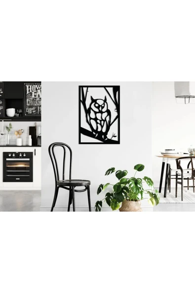 digitalavm akıllı alışveriş adresiniz Baykuş Ahşap Dekoratif Lazer Kesim Duvar Tablosu 35x50 cm ürün görseli 1