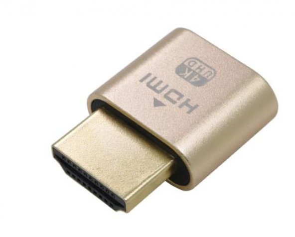 TISHRIC Dummy Plug Gold Sanal HDMI ürün görseli 1