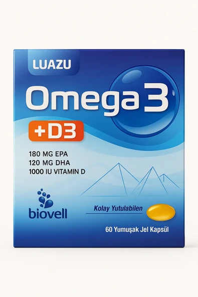 BİOWELL Luazu Omega3 D3 60 Yumuşak Jel Kapsül - Resim 4