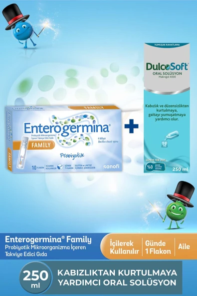 ENTEROGERMİNA 4B 10 Flakon-Dulcosoft Liquid Sağlıklı Sindirim Paketi ürün görseli 1