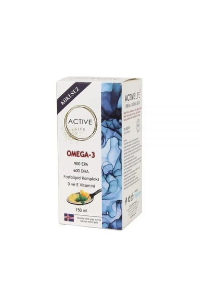 HB FARMA Active Life Omega 3 Fosfolipid Kompleksi Içerikli Likit 150ml Şurup ürün görseli 1