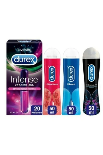 DUREX Extreme Jel + Intense Uyarıcı Jel + Play Kayganaştınici Jel Hisset & Çilek ürün görseli 1
