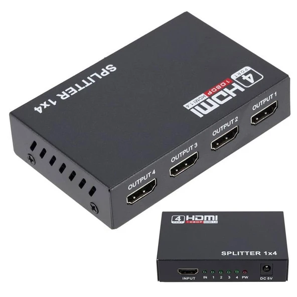 Rose HDMI-104 1080İ-1080P 3D 1X4 Port HDMI 1.4V Dağıtıcı Splitter Çoklayıcı ürün görseli 1