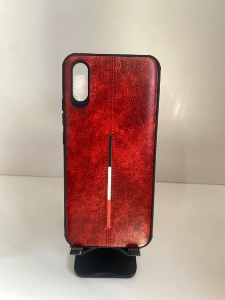 REDMİ NOT 9A KIRMIZI SUNİ DERİ KILIF ürün görseli 1