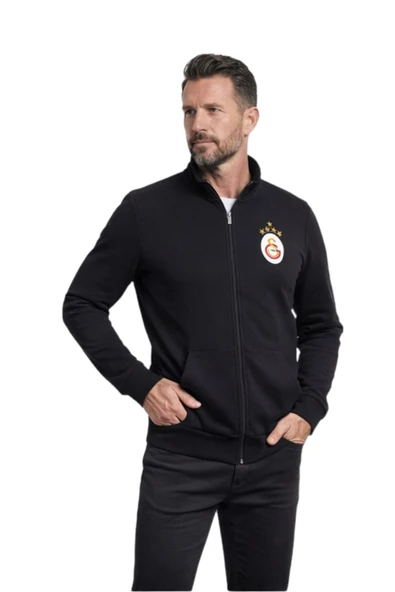 Galatasaray Orijinal Lisanslı 5 Yıldızlı Siyah Balıkçı Yaka Sweat ürün görseli 1