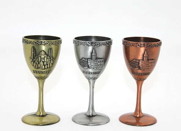 Metal İstanbul Yöresel Kadeh Bardak Alk3352 ürün görseli 1