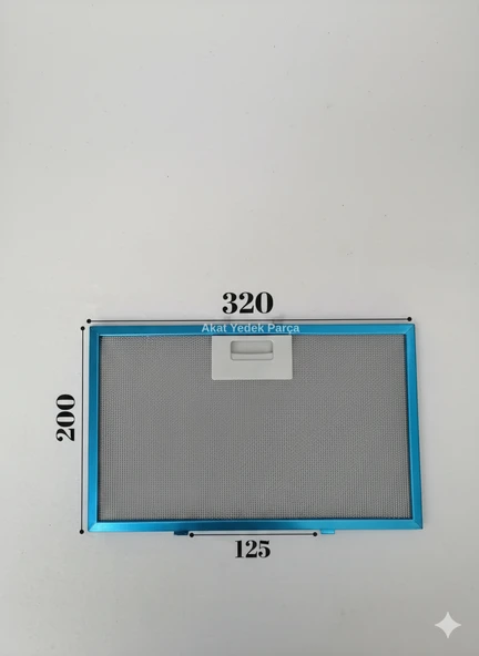 Bosch İle Uyumlu Davlumbaz 32X20 CM Arka Aralık 12,5 CM Aspiratör Filtresi ürün görseli 1