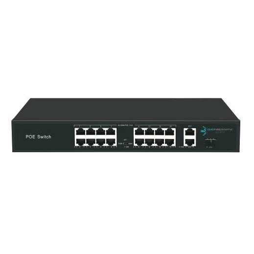 ODS 16port +2 UPLINK 200w FULL PoE 08ODS-16P2U1S-200 10/100 1X SFP Yönetilemez Switch ürün görseli 1