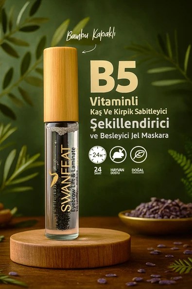 SWANFEAT Şeffaf Jel Maskara B5 Vitaminli Kaş Ve Kirpik Sabitleyici, Şekillendirici Ve Besleyici 10ml ürün görseli 1