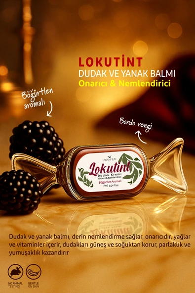 SWANFEAT Lip Balm, Onarıcı, Nemlendirici, Shea Butter & Jojoba Oil, Hafif Bordo Işıltı 7ml ürün görseli 1