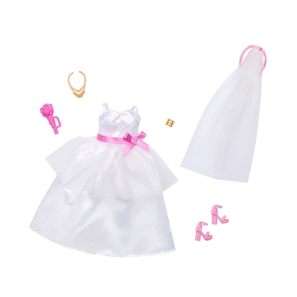 HWV76 Barbie + Ken Fashion - Gelin Aksesuarları (Bebekler ürüne dahil değildir.) ürün görseli 1