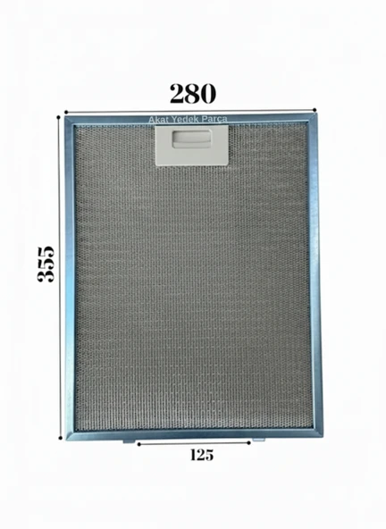 Arnova İle Uyumlu Davlumbaz 28X35,5 CM Arka Aralık 12,5CM Aspiratör Filtresi ürün görseli 1