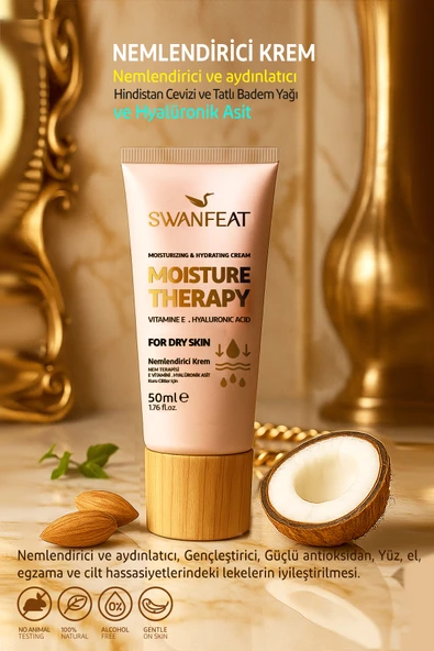 SWANFEAT Nemlendirici Krem Kuru Cilt, Nem Terapisi E Vitamini Hyalüronik Asit İçeren 50ml ürün görseli 1