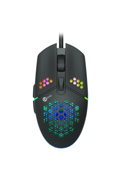 Go İthalat LECOO MS105 3200 DPI 6 TUŞLU KABLOLU RGB LED AYDINLATMALI GAMING MOUSE (4619) ürün görseli 1
