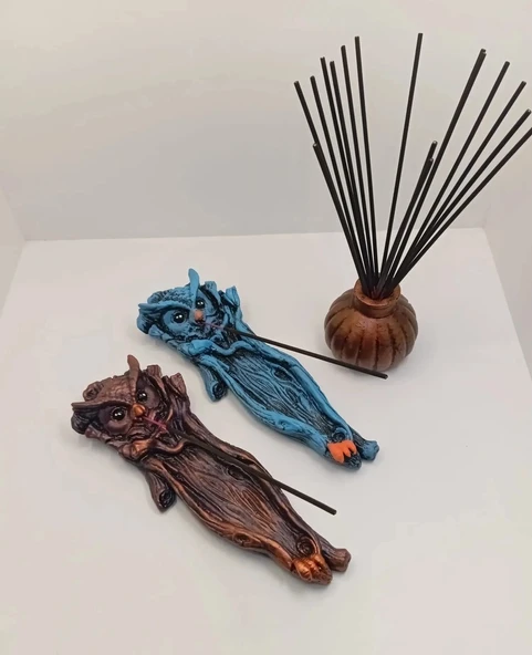 Tedi Sanat Baykuş Çubuk Tütsülük 2 Li (20 adet çubuk tütsü hediyeli) ürün görseli 1