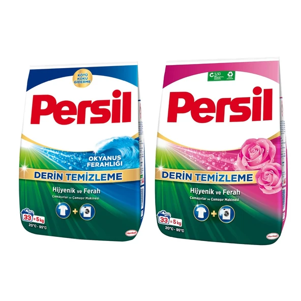 Persil Matik 5 kg Okyanus Ferahlığı ve Gülün Büyüsü 2 li Paket ürün görseli 1
