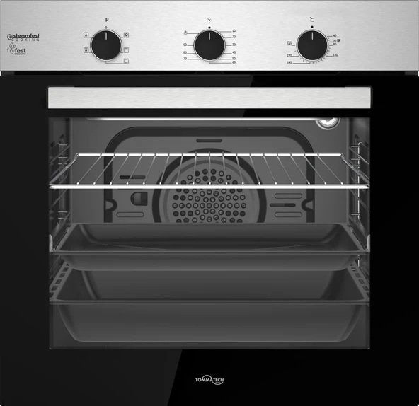 TommaTech TAF6006ISM Ankastre Elektrikli Fırın 60 Cm Inox ürün görseli 1