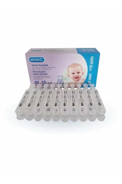 Alvita Serum Fizyolojik 5 Ml X 30 Flakon (SKT:02/2028) ürün görseli 1