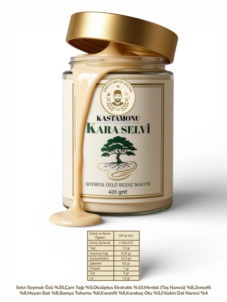 Giritli Metin Efendi Soymuk Yalamuk Özlü Kozalak Kastamonu Beyaz Macun 420 gr ürün görseli 1