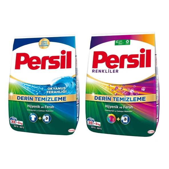 Persil Matik 5 kg Okyanus Ferahlığı ve Renkliler 2 li ürün görseli 1