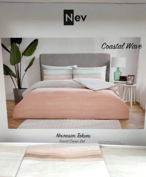 Özdilek Nev Serisi -Mavi Coastal Wave- Çift Kişilik  Nevresim Takımı ürün görseli 1