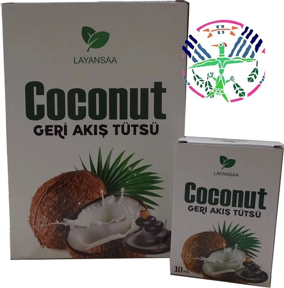 Layansaa Coconut- Hindistan Cevizi Özel Aromalı Geri Akış Backflow Özel Aromalı Tütsü 10 Adet ürün görseli 1