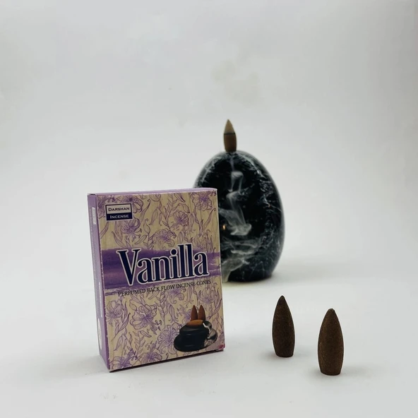 Darshan Incense Vanilla Geri Akış (Back Flow) Tütsü 10 Adet ürün görseli 1