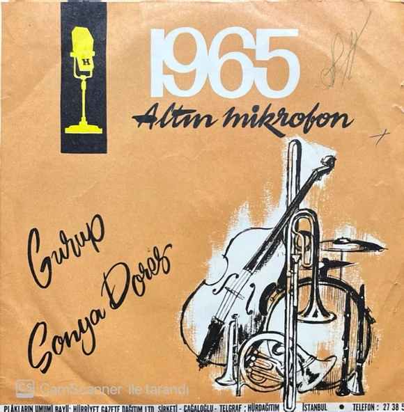 Grup Sonya Dores 1965 Altın Mikrofon Espanola 45lik plak ürün görseli 1