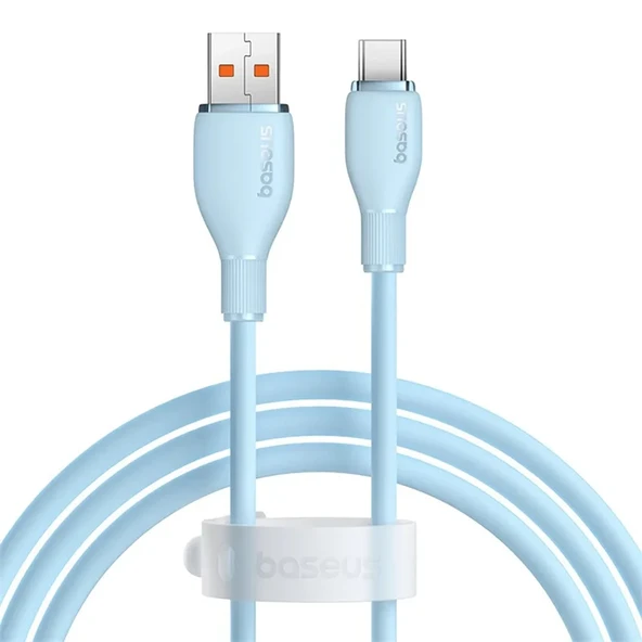 Baseus Pudding Hızlı Şarj Özellikli USB Type-C 100W Kablo 1.2m. Mavi ürün görseli 1