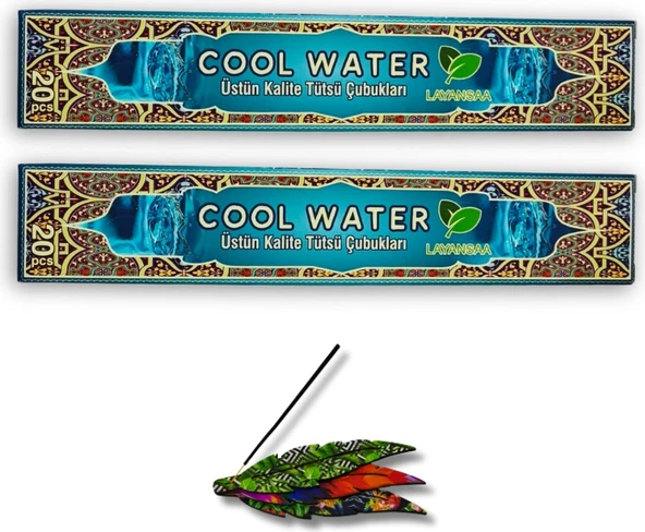 Layansaa Çubuk Tütsü Cool Water 40 Adet 2 Paket + Tütsülük 1 Adet ürün görseli 1