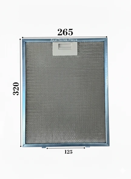 26,5 x 32 cm Aspiratör Davlumbaz Metal Yağ Filtresi 265x320mm ürün görseli 1
