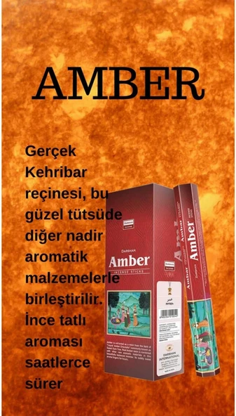 Amber Kötü Enerji Tütsüsü 20 Çubuk ürün görseli 1