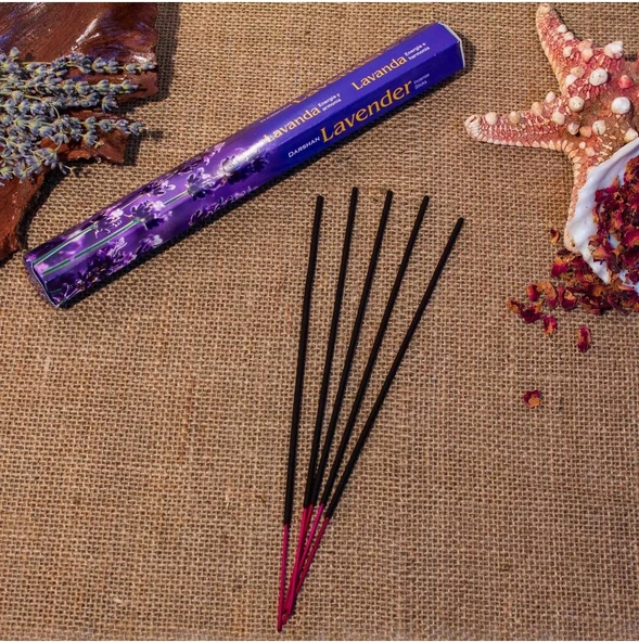 Darshan International Lavender Hexa 20'li Çubuk Tütsü (1 Saate Kadar Yanma Süresi) ürün görseli 1