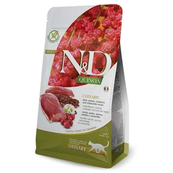 N&D Quinoa Urinary İdrar Yolu Destekleyici Ördekli Kedi Maması 1,5 Kg ürün görseli 1