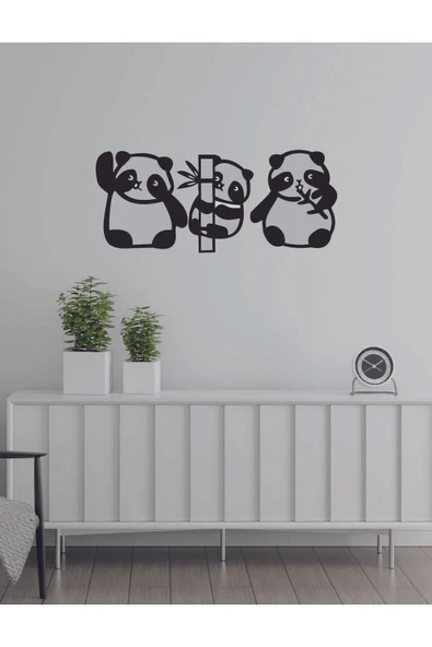 DT Dekor Treni Sevimli Panda Duvar dekor seti - Resim 3