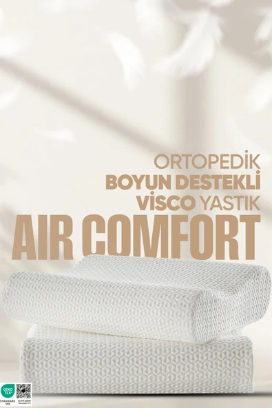 Pillow Market Ortopedik Boyun destekli Visko Yastık - Çift tarafı destekli Visco yastık - [Hava kanallı - Anti-uv] ürün görseli 1