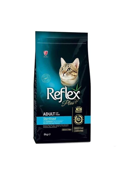 Reflex Plus Somonlu Kısırlaştırılmıs Yetişkin Kedi Maması 8 Kg ürün görseli 1