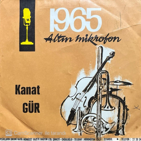 Kanat Gür İçimdesin 1965 Altın Mikrofon 45lik plak ürün görseli 1